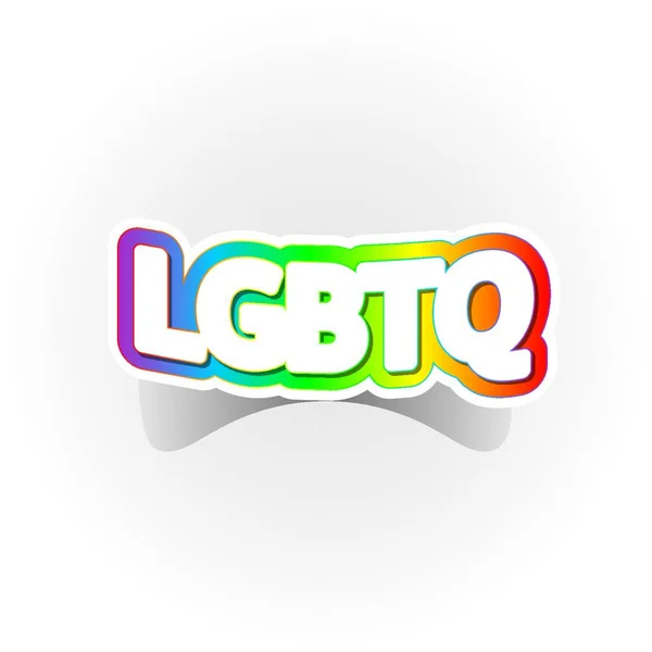 Lgbtq Conceptueel Ontwerp Met Regenboog Kleuren Vector Illustratie — Stockvector