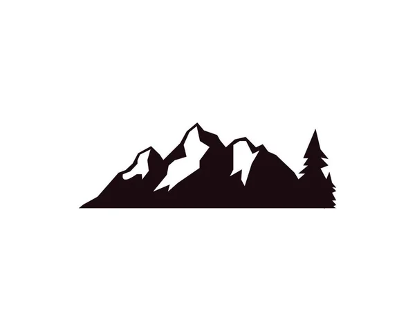 Ikona Wysokiej Góry Logo Przygody Wektor Szablonu — Wektor stockowy