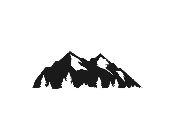 Alta Montagna Icona Logo Dell Avventura Template Vector — Vettoriale Stock