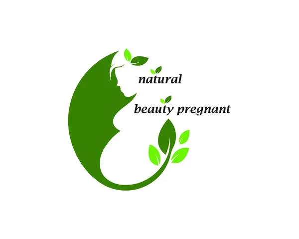 美容妊娠中の女性のアイコンテンプレート — ストックベクタ