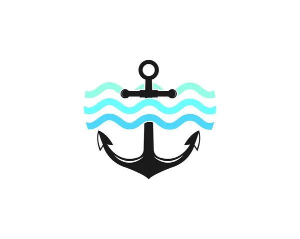 Anchor 아이콘 Logo Template Vector Illustration — 스톡 벡터