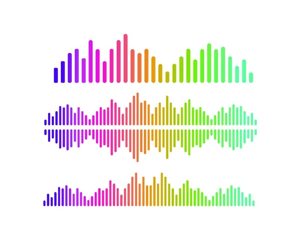 Звукова Хвиля Імпульсний Логотип Векторний Шаблон Піктограми — стоковий вектор