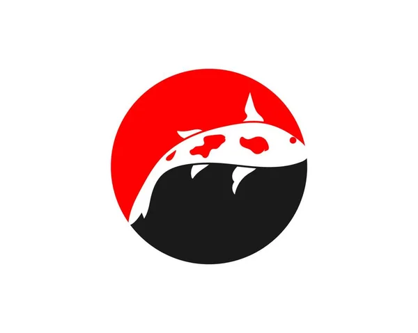 Векторний Шаблон Логотипу Риби Koi — стоковий вектор