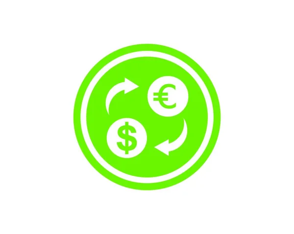 Money Changer Logo Ikon Vektor Design — Stock vektor