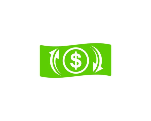 货币兑换器徽标图标矢量设计 — 图库矢量图片