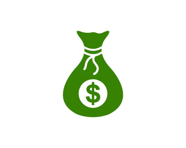 Ikona Logo Pieniądze Torba Wektor — Wektor stockowy