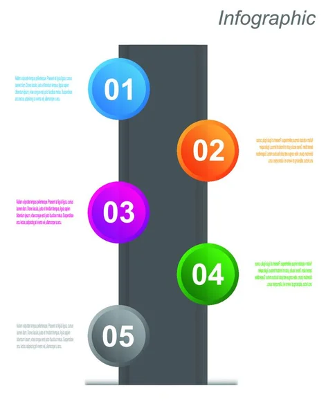 Plantilla Diseño Infográfico Idea Para Mostrar Información Ranking Estadísticas — Vector de stock