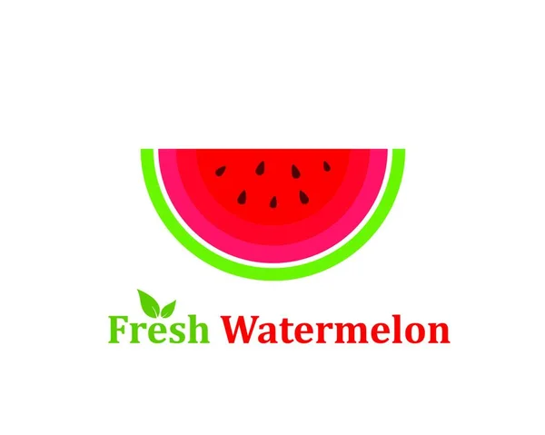 Wassermelone Logo Symbol Vektor Illustration Vorlage — Stockvektor