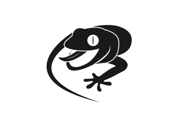 Modelo Ícone Vetor Logotipo Gecko —  Vetores de Stock