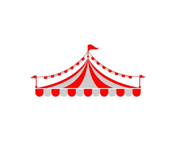 Πρότυπο Λογότυπο Τέντα Τσίρκου Εικονογράφηση Διάνυσμα — Διανυσματικό Αρχείο