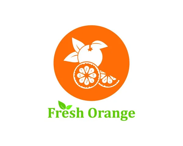 Векторный Шаблон Логотипа Оранжевых Фруктов — стоковый вектор