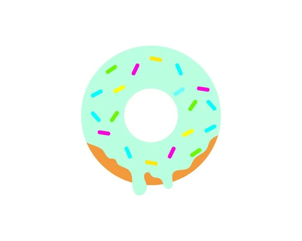 Donuts Vecteur Icône Logo Illustration Design — Image vectorielle