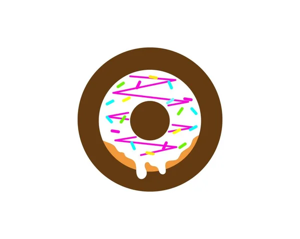 Donuts Vector Icono Diseño Ilustración Del Logotipo — Archivo Imágenes Vectoriales