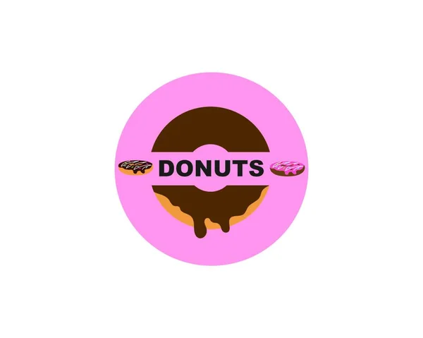 Donuts Vector Icono Diseño Ilustración Del Logotipo — Archivo Imágenes Vectoriales