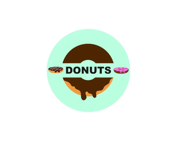 Donuts Vector Icono Diseño Ilustración Del Logotipo — Vector de stock