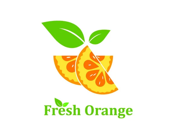 Orange Fruit Icon Vector Logo Illustration Template — Stock Vector