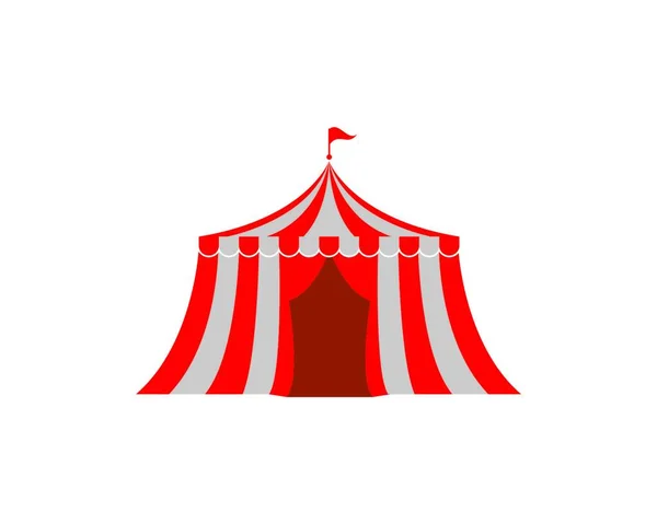 Шаблон Логотипа Цирковой Палатки Векторная Иллюстрация — стоковый вектор