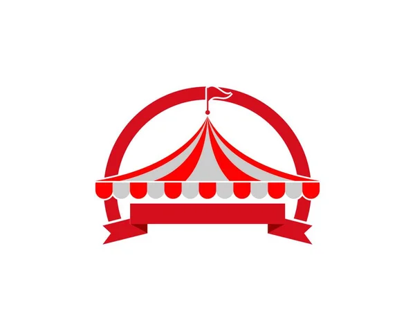 Vorlage Für Das Zirkuszelt Logo Vektorillustration — Stockvektor