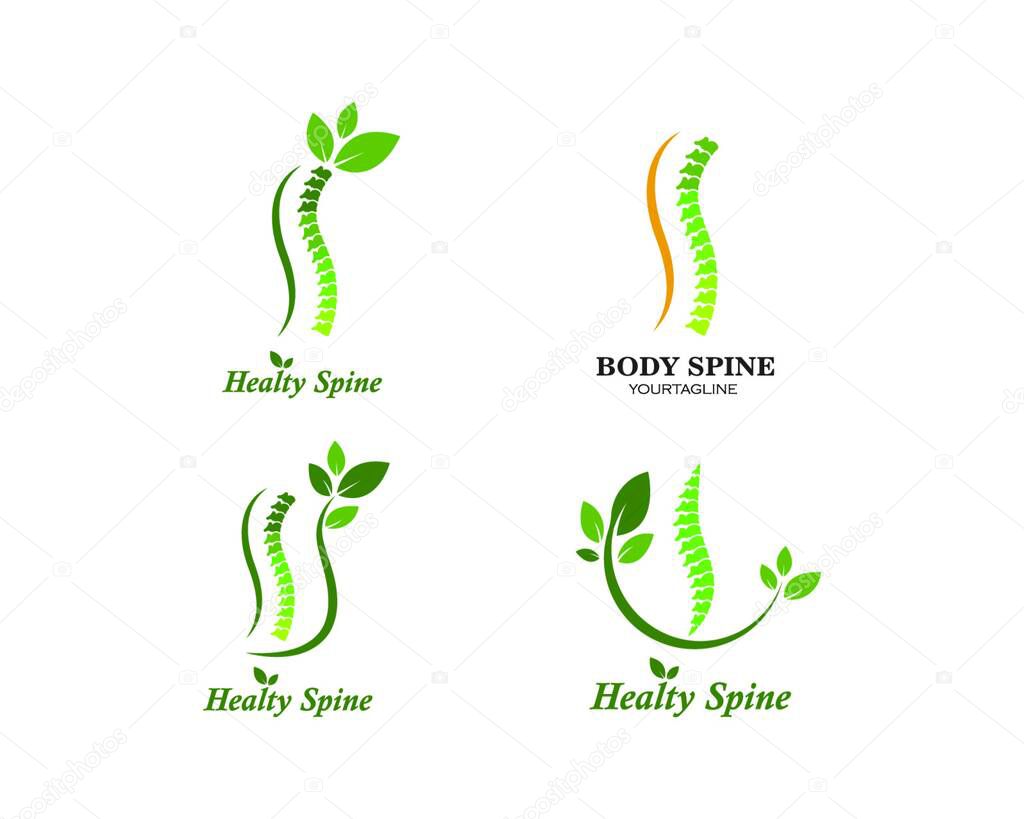 Spine diagnostics symbol logo template vector illustration design