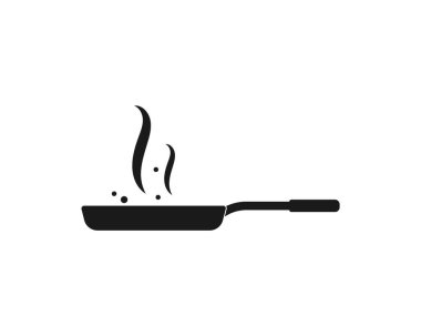 pan logo icon of cooking and kithen vector illustration clipart