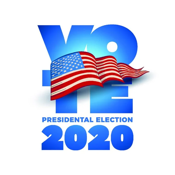 Vote 2020 Aux États Unis Conception Vectorielle Typographique États Unis — Image vectorielle