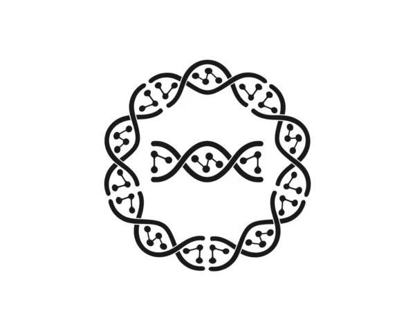 Dna Genetic Logo Icon Illustration Template — Stock Vector