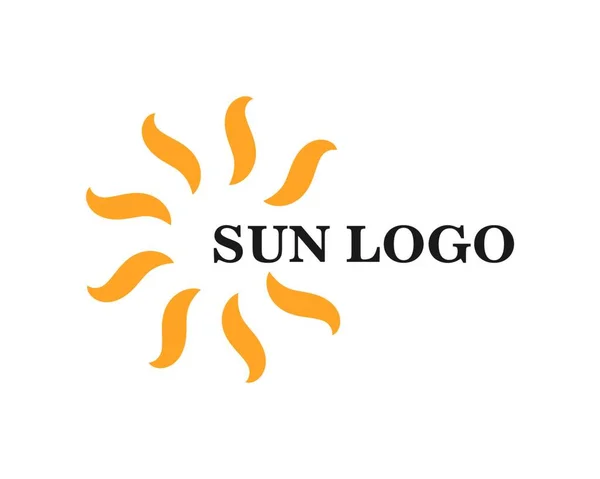 Sonne Abbildung Logo Vektor Symbol Vorlage — Stockvektor