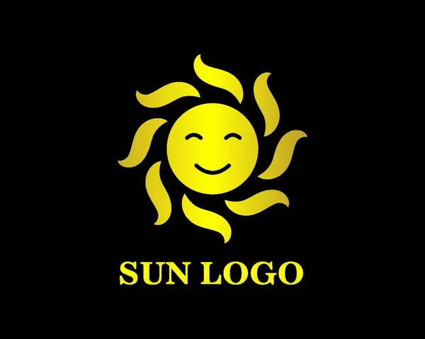 Modèle Icône Vectorielle Logo Ilustration Soleil — Image vectorielle