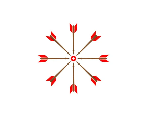 Vecteur Cible Icône Logo Illustration Modèle — Image vectorielle