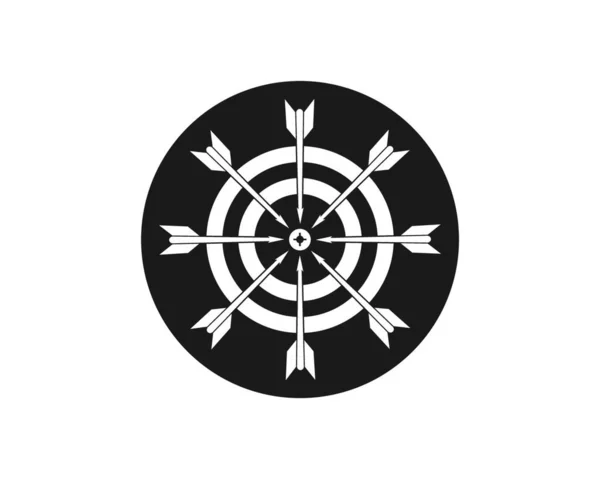 Target Vector Icon Logo Illustration Template — Stock Vector