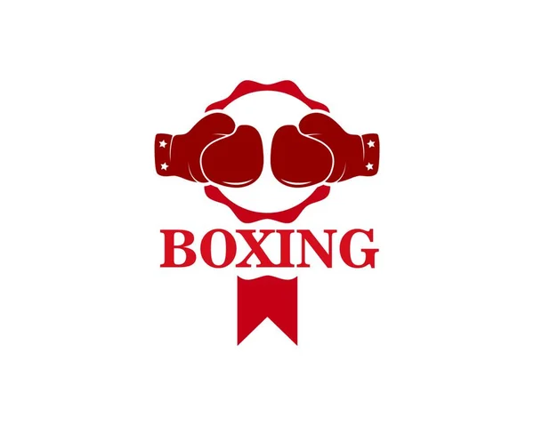 Modèle Illustration Icône Vectorielle Logo Boxe — Image vectorielle