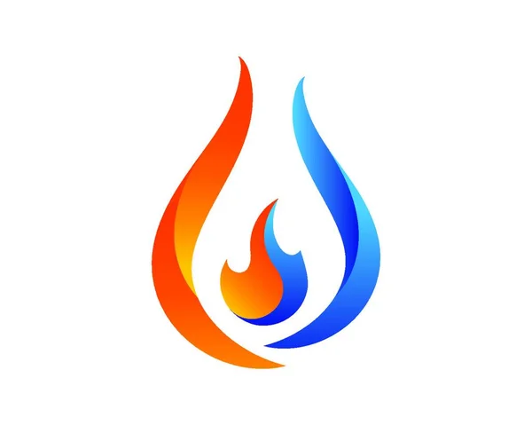 Feuer Flamme Logo Template Vektor Symbol Gas Und Energie Logo — Stockvektor