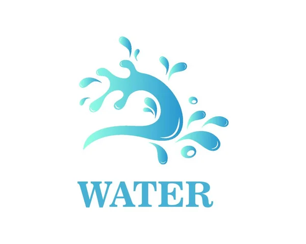 Water Splash Logo Icon Illustration Design Template — Stock Vector