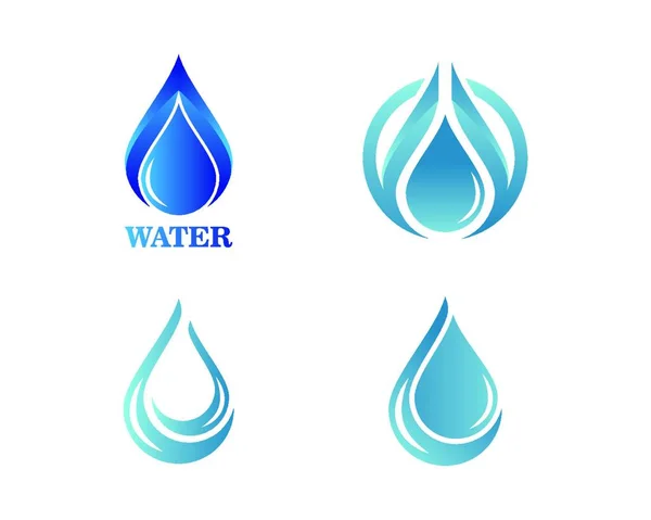 Waterdruppel Logo Template Vector Illustratie Ontwerp — Stockvector