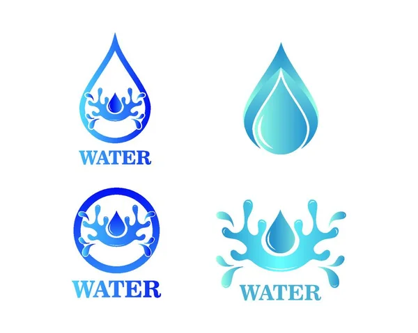Vodojem Kapka Logo Šablona Vektorové Ilustrace Design — Stockový vektor