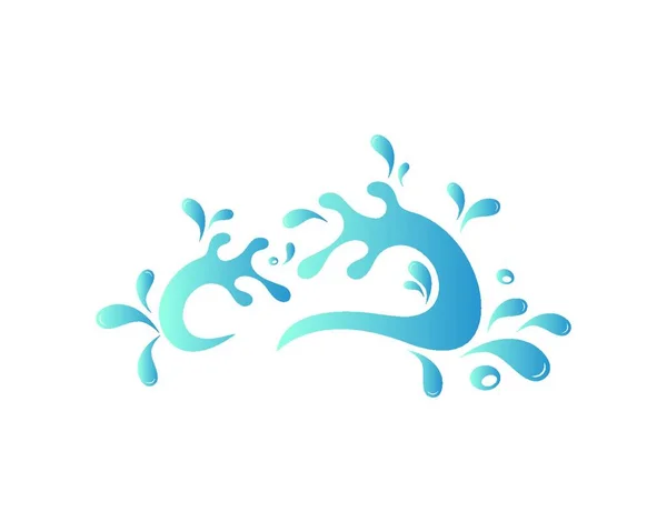 Splash Água Logotipo Ícone Ilustração Modelo Design — Vetor de Stock