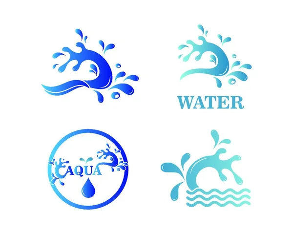 Νερό Εκκίνησης Λογότυπο Εικόνα Πρότυπο Σχεδίασης — Διανυσματικό Αρχείο
