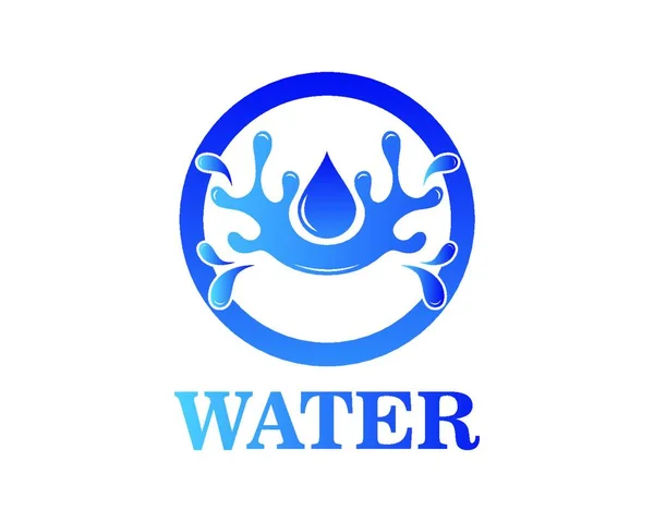 Water Splash Logo Icon Illustration Design Template — Stock Vector