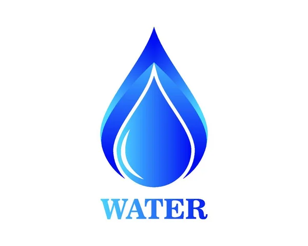 Agua Gota Logotipo Plantilla Vector Ilustración Diseño — Archivo Imágenes Vectoriales