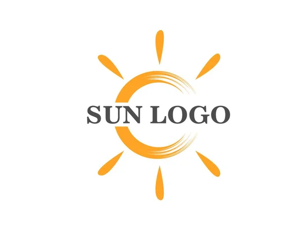 Modèle Icône Vectorielle Logo Ilustration Soleil — Image vectorielle