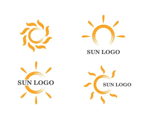 Modèle Icône Vectorielle Logo Ilustration Soleil — Image vectorielle