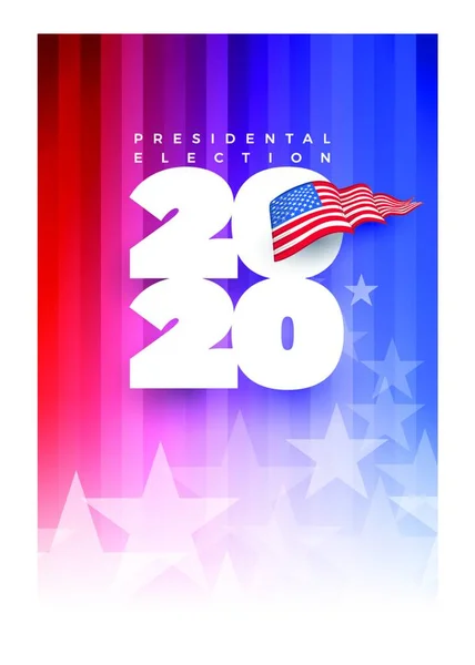 Plantilla Diseño Concepto Elección Presidencial Vote 2020 Usa Diseño Tipográfico — Vector de stock