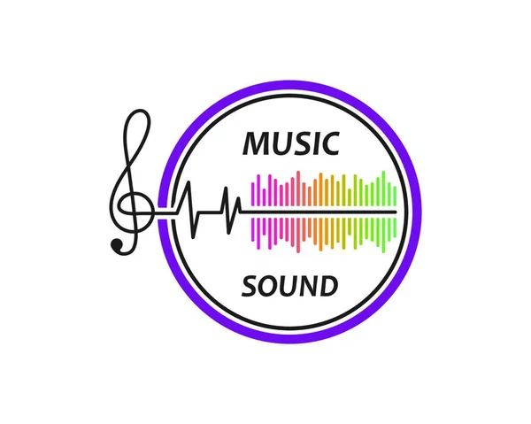 Music Equaizer Sound Effect Ilustration Logo Vector Icon Template — Stock Vector