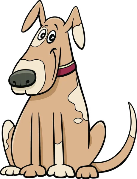 Cartoon Illustratie Van Grappig Gevlekte Honden Stripfiguur Hondenhalsband — Stockvector