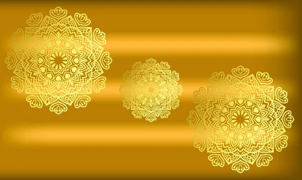Традиційне Мистецтво Золотому Фоні Колах — стоковий вектор