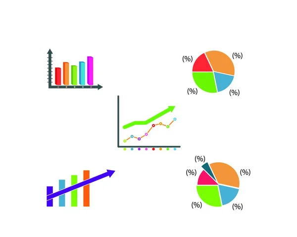 Diagramme Graphique Information Illustration Vectoriel Conception Modèle — Image vectorielle