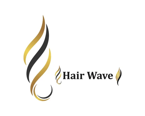 Haarwelle Symbol Vektor Illustrieren Design Symbol Der Frisur Und Salon — Stockvektor