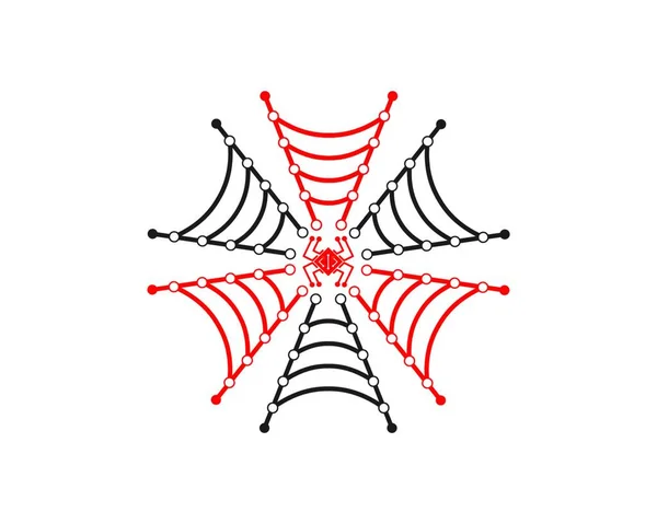 Spider Technology Logo Vektor Ikon Illustration Mall — Stock vektor