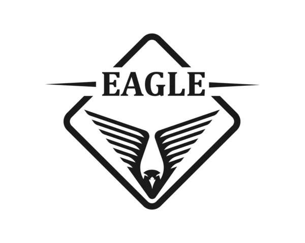 Faucon Logo Aigle Icône Vectoriel Illustration Modèle Conception — Image vectorielle