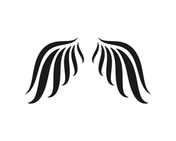 Vingar Logotyp Symbol Ikon Vektor Illustration Mall — Stock vektor